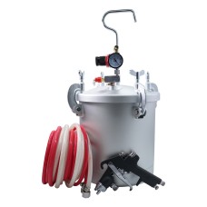 Фарбопульт пневматичний HP з баком для фарби 10л, довжина шлангів 5 м, форсунка 1,8 мм PT-8-AIRKRAFT-1.8