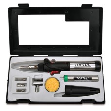 Паяльник газовий 150W з комплектом насадок 8 од. TOPTUL EGAE0801
