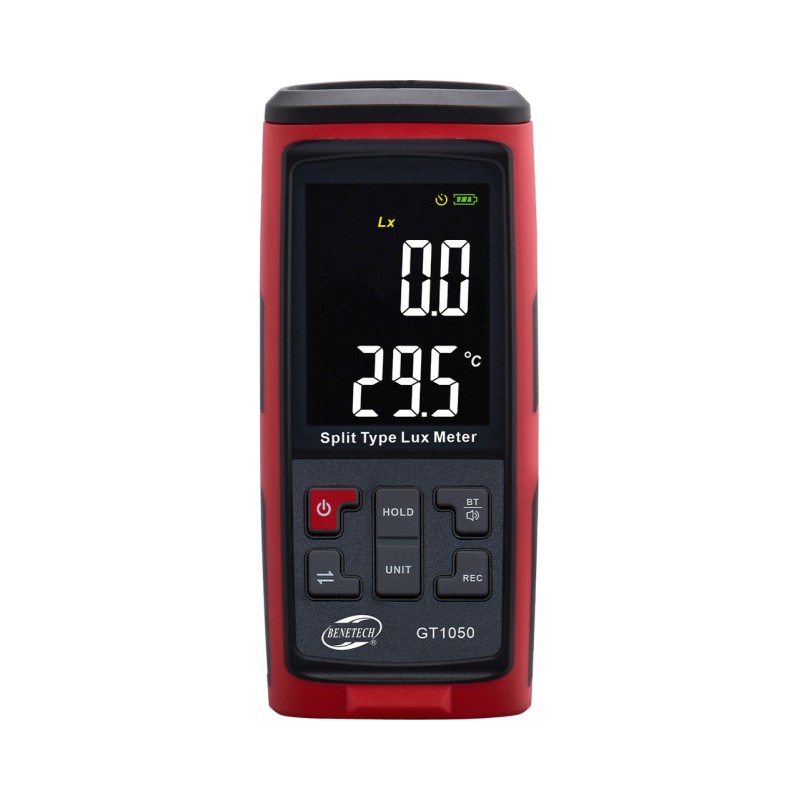 Люксметр + термометр (вимірювач рівня освітленості) Bluetooth BENETECH GT1050