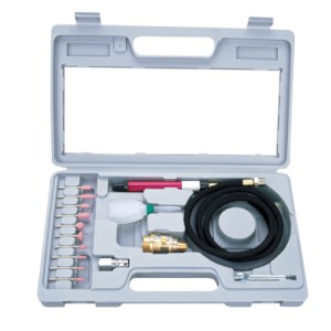 Зачисна машинка (гравер) пневматична з комплектом шліфувальних каменів (цанг.зажім 3мм)