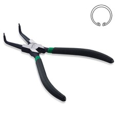 Круглогубці 7" 175мм (стиск) загнуті для зняття стопорних кілець