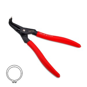 Круглогубці 9" 225мм (розтиск) загнуті посилені для зняття стопорних кілець