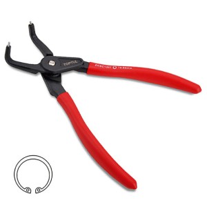 Круглогубці 9" 225мм (стиск) загнуті посилені для зняття стопорних кілець