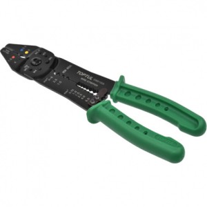 Прес-кліщі 225мм для обтиску клем і зняття ізоляції