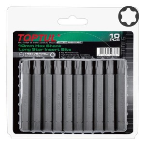 Набір біт 10мм L75мм T40 10од. на блістері