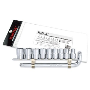 Набір головок 1/2" 10-24мм на планці + Г-обр. комір