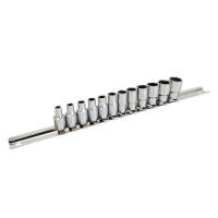 Набір головок 12-гр. 1/4" 12од. 4~13мм (на планці)
