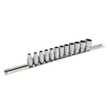 Набір головок 12-гр. 1/4" 12од. 4~13мм (на планці)