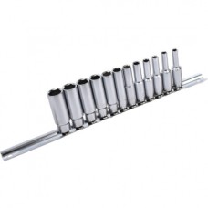 Набір головок довгих 1/4" 12од. на планці
