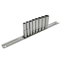 Набір головок довгих 12-гр. 1/4 "8од. 6 ~ 13мм (на планці)