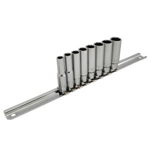 Набір головок довгих 12-гр. 1/4 "8од. 6 ~ 13мм (на планці)