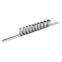 Набір головок 12-гр. 1/4" дюймових 10од. (на планці)