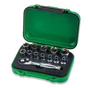 Набір головок з тріскачкою 1/4 "13од.