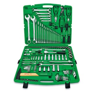 Набір інструментів комбінований 1/4"&1/2", ключі 6-32мм, 130од. (12-гр.)