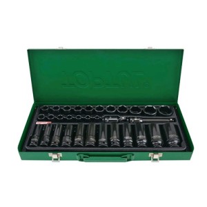 Набір головок ударних 1/2" 8-32мм 32од. короткі + довгі