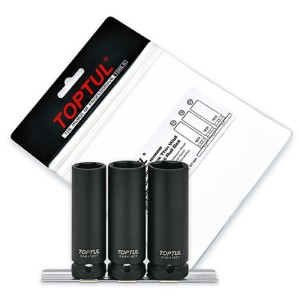 Набір головок ударних тонкостінних 1/2" для шиномонтажу 3 од.