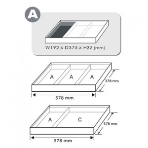 Набір ключів комбінованих з тріскачкою 8 - 19 мм 12 од. (В ложементі, тип А)