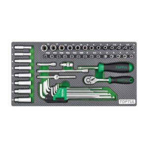 Набір інструменту комбінований 1/4" 50од. (в ложементі) TOPTUL GEA5004