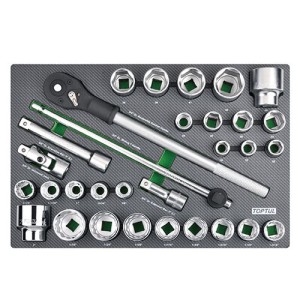 Набір інструменту метр. + дюймового 3/4" 31од. (в ложементі)