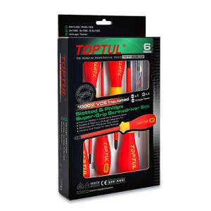 Набір викруток електроізольованих (1000V) VDE 6од.  (PH, SL + індикатор)