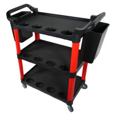 Візок інструментальний пластиковий (3 відкриті полиці, 2 навісні ящики) GI37105 G.I.KRAFT