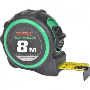 Рулетка 8м з автостопом професійна (ширина 25мм) нейлон