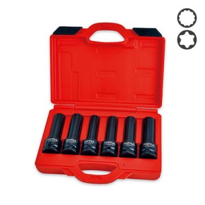 Набір головок ударних довгих 3/4 "E18, E20, E22, E24, 17мм, 19мм 6 од.