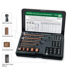 Набір екстракторів, свердл та напрямних для вилучення зламаних різьбових гвинтів 25од.