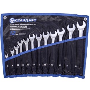 Набір ключів комбінованих 12 од. "Євро" (6,8,10,12-19,22) у сумці