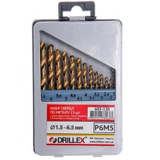 Набір свердел по металу P6M5 13шт. титан 1,5-6,5мм НСВ1306Т УКРАЇНА