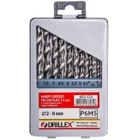 Набір свердел по металу P6M5 13шт. 2-8мм НСВ1308 УКРАЇНА