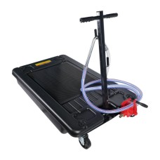 Піддон підкатний для зливу олії з ручним роторним насосом для відкачування мастила 64л OCP17G G.I.KRAFT