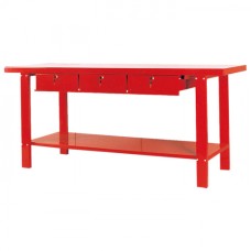 Верстат сталевий професійний супердовгий з висувними ящиками та нижньою полицею 2000x640x865мм