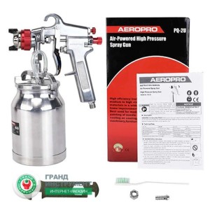 Фарбопульт пневматичний тип HP ніжн.метал.бачок для використання з Красконагнетательного баками, діаметр форсунки 1.8мм PQ-2U-1.8 AEROPRO