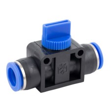 З'єднання цангове для поліуретанових шлангів PU/PR з регулюванням подачі повітря (пряме, шланг) 10мм