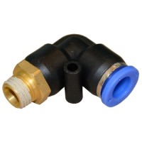 З'єднання цангове для поліуретанових шлангів PU/PR (Г-обр., шланг - зовнішн. різьба) 6ммX1/8"