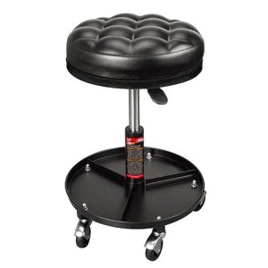 Стілець автослюсаря регулюємий з інструментальною полицею