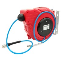 Шланг повітряний поліуретановий на котушці 5x8мм, 15м із швидкороз'ємними з'єднаннями