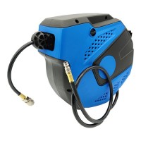 Шланг повітряний поліуретановий армований на котушці 6,5x10мм, 15м із швидкороз'ємними з'єднаннями