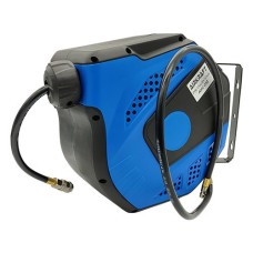 Шланг повітряний поліуретановий армований на котушці 8x12мм, 15м з швидкороз'ємними з'єднаннями