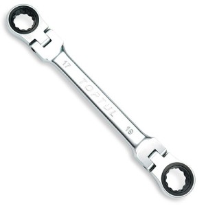 Ключ накидний з тріскачкою і шарніром 14х15мм