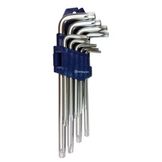 Набір ключів TORX з отвором Г-образних довгих 9ед.