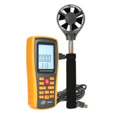 Анемометр USB, виносна телескопічна крильчатка 0,3-45 м/с, 0-45°C BENETECH GM8902X