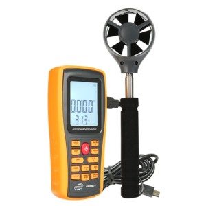 Анемометр USB, виносна телескопічна крильчатка 0,3-45 м/с, 0-45°C BENETECH GM8902X