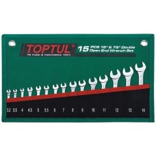 Набір комбінованих ключів 15 шт. 3,2-14мм 15° х75° TOPTUL