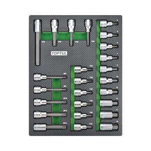 Набір біт впресованну в головку 1/2″ 25ед. (В ложементі, тип В) GEB2501