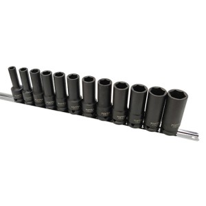 Набір ударних довгих головок 1/2″ 12 од. 8,10,12~19,21,22 мм (на планці) TOPTUL GAAQ1614D