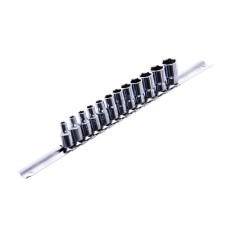 Набір головок 12-гр. 1/4″ 12 од. 4~13 мм (на планці) TOPTUL GAAQ0801U-12